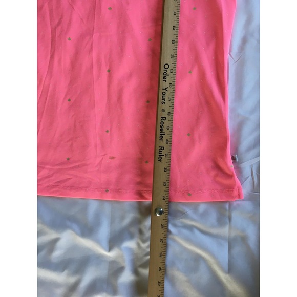 Lady Hagen Essentials Polo Shirt Womens Large Pink Sleeveless Golf V Neck Dotted - Picture 10 of 11
